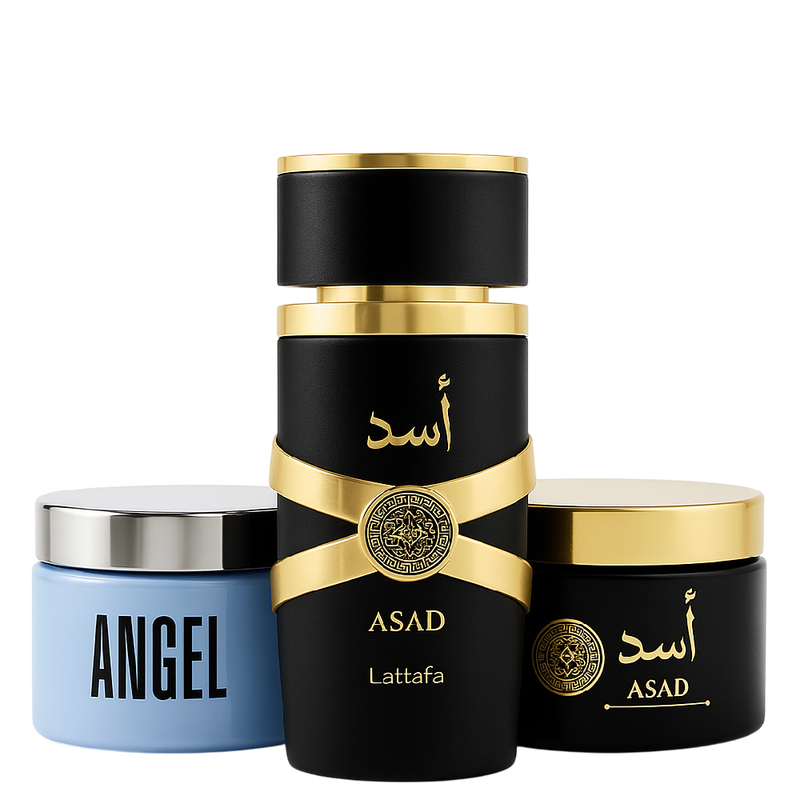 Combo Perfume Asad 100ml + Hidratantes Asad & Angel 200ml