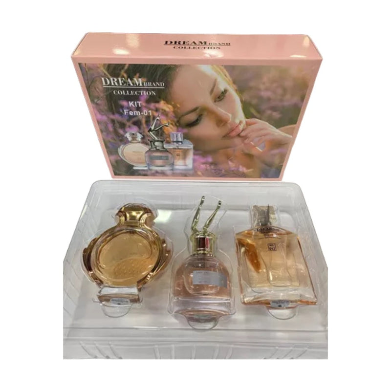 Kit N° 01 com 3 perfumes Dream Brandcollection